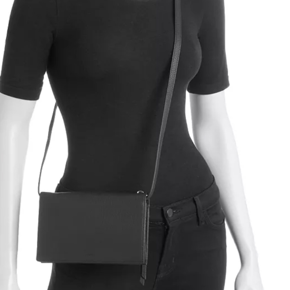 ALL SAINTS Navy Fetch Chain Leather Crossbody Bag - Picture 7 of 8